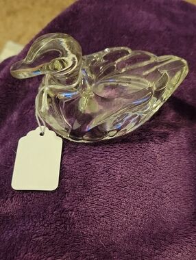 Vintage Smith Clear Glass Duck
